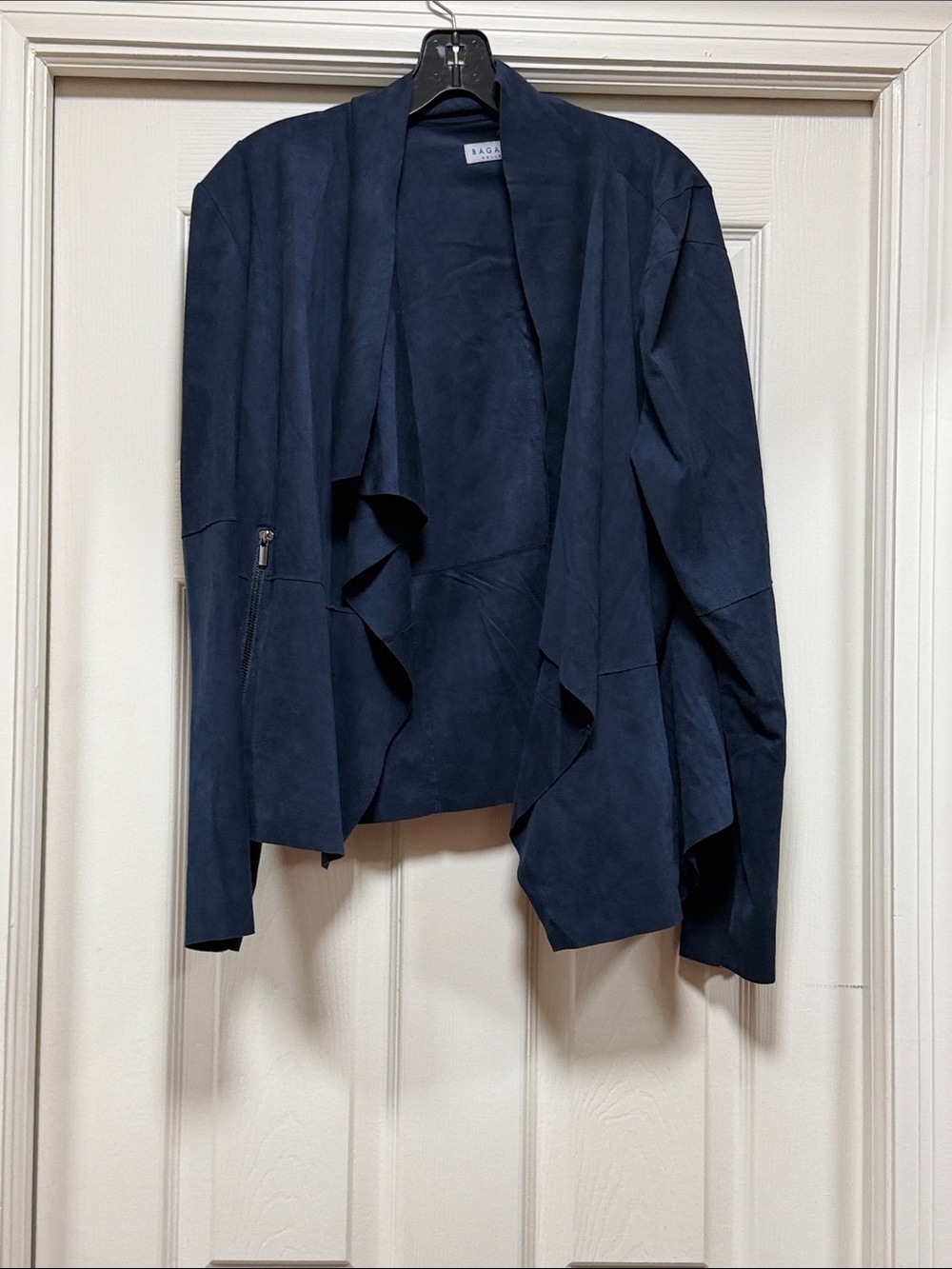Navy Blue Open Front Jacket